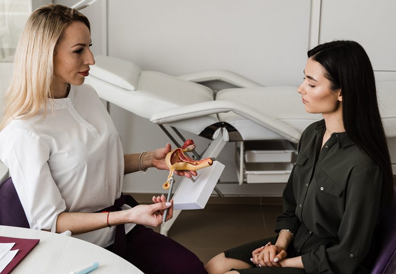 Woman-in-consultation-with-gynecologist-regarding-vaginismus
