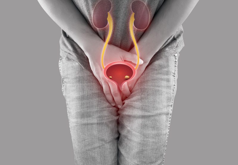 Woman-suffering-cystitis-and-urinary-system-ache