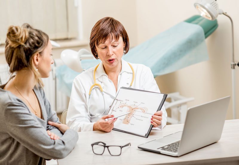 Woman-consulting-with-a-gynecologist